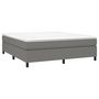 Voir la diapositive 3 : VIDAXL Sommier a lattes de lit avec matelas Gris fonce 180x200cm Tissu