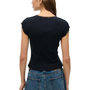 Voir la diapositive 2 : SUPERDRY T-Shirt Noir Femme Superdry Essential Square