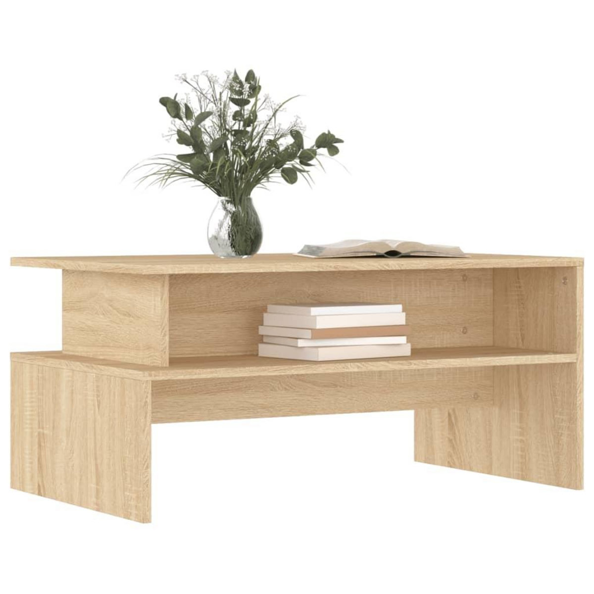 VIDAXL Table basse chene sonoma 90x55x42,5 cm bois d'ingenierie