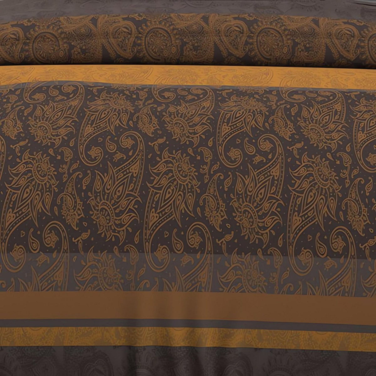 SOLEIL D'OCRE Parure housse de couette en coton 57 fils CACHEMIRE, par Soleil d'Ocre