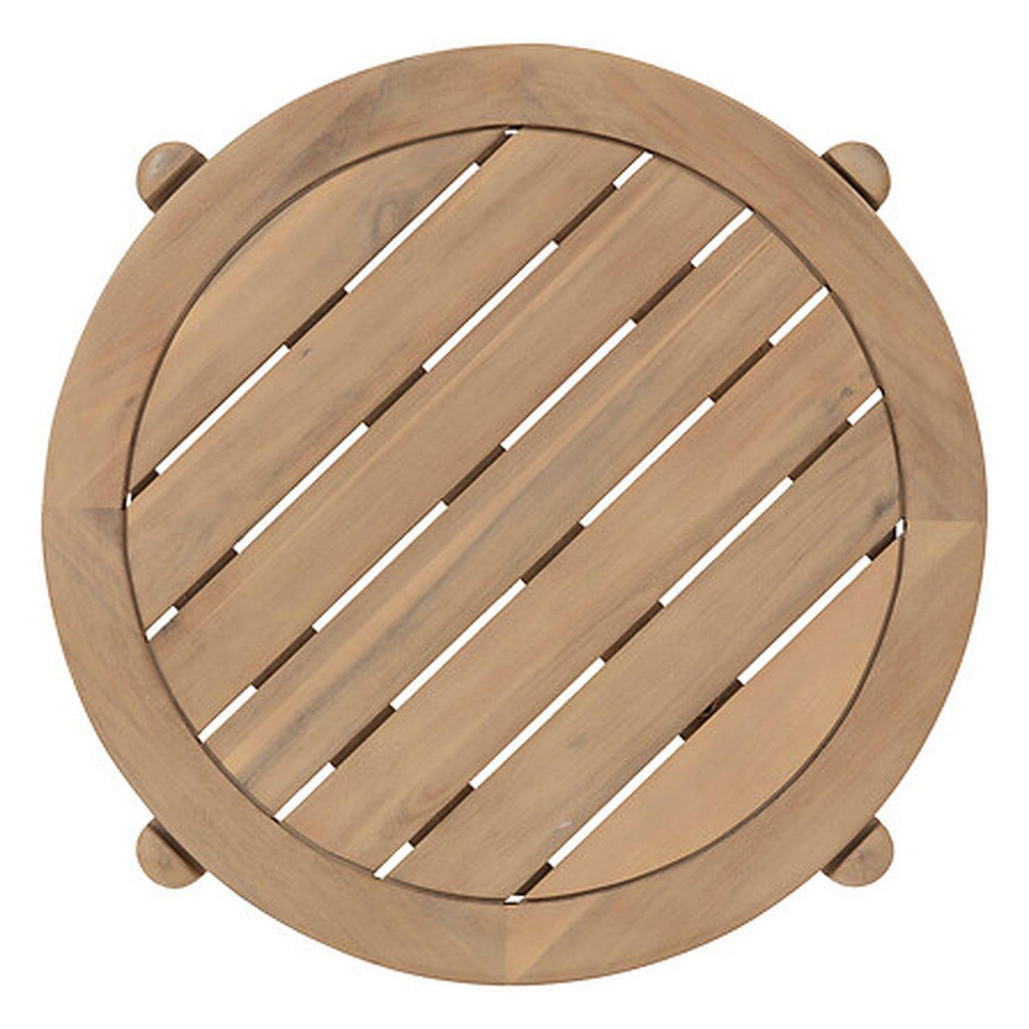 Voir la diapositive 4 : HESPERIDE Table de jardin d'appoint ronde en bois deona - marron