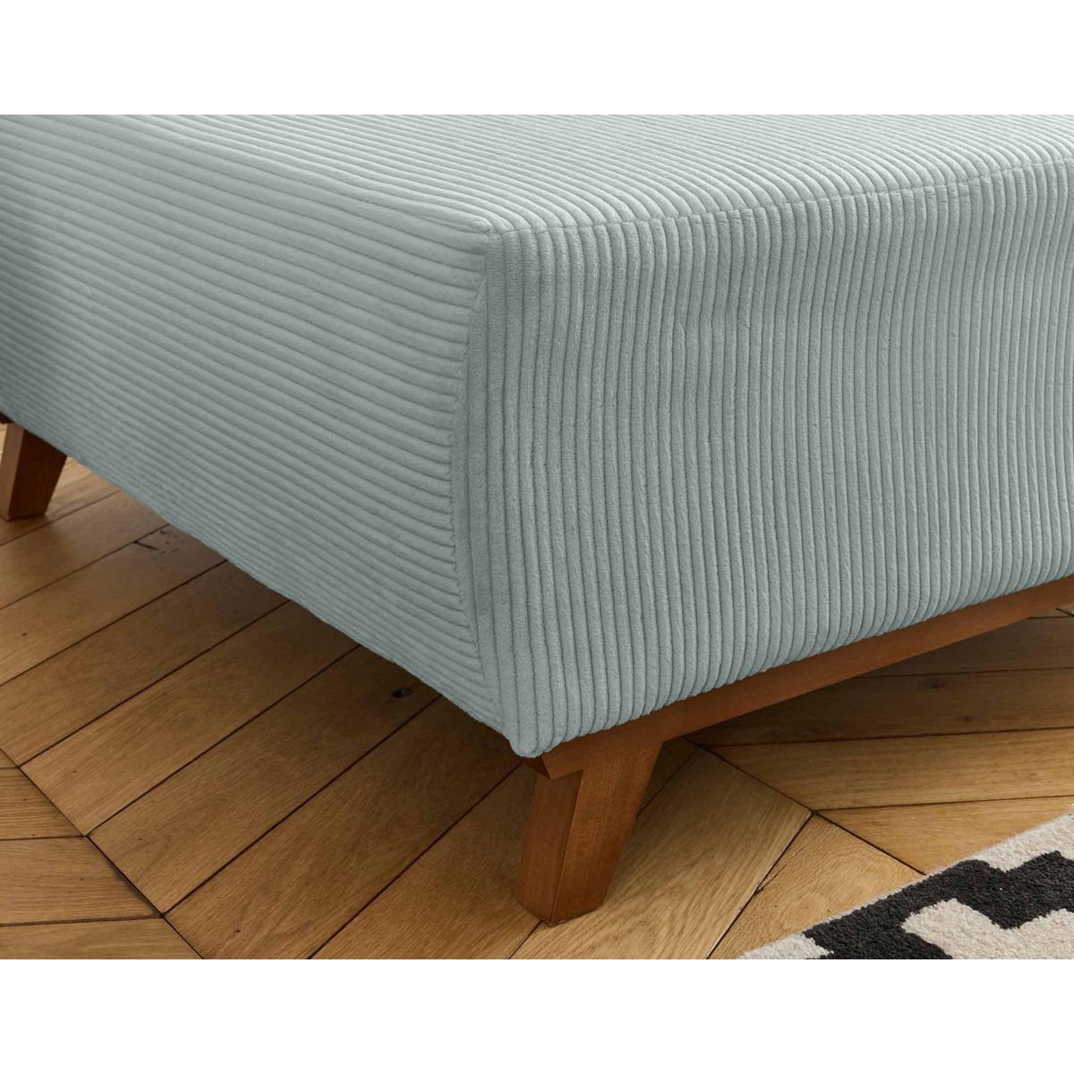 BEST MOBILIER Cristal - pouf modulable - 65 cm - en velours côtelé