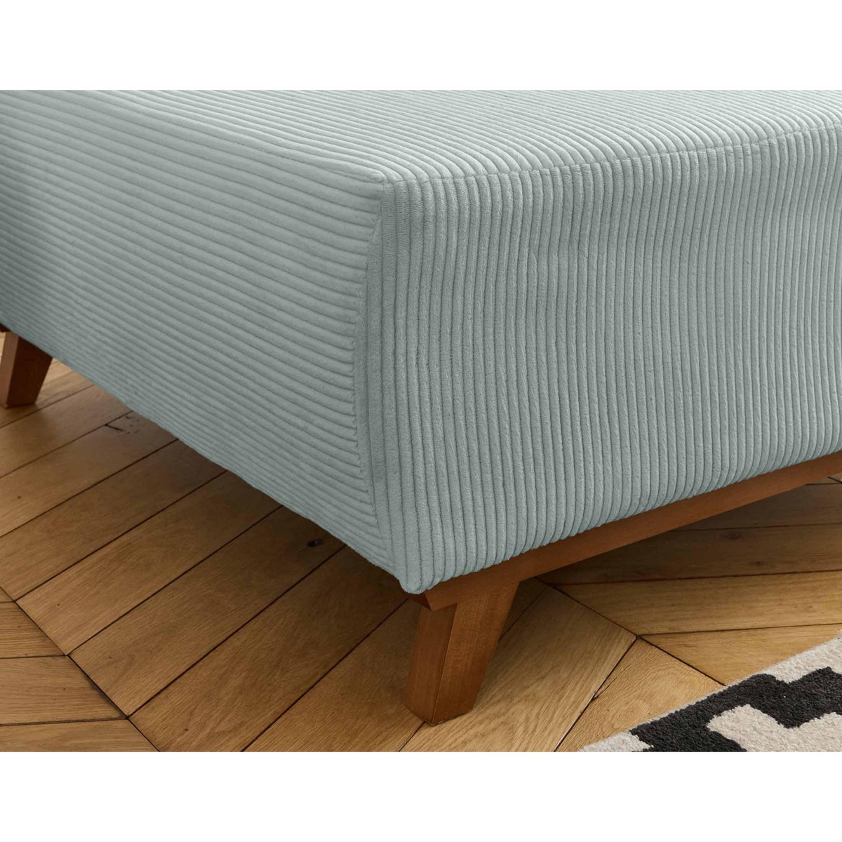 BEST MOBILIER Cristal - pouf modulable - 65 cm - en velours côtelé