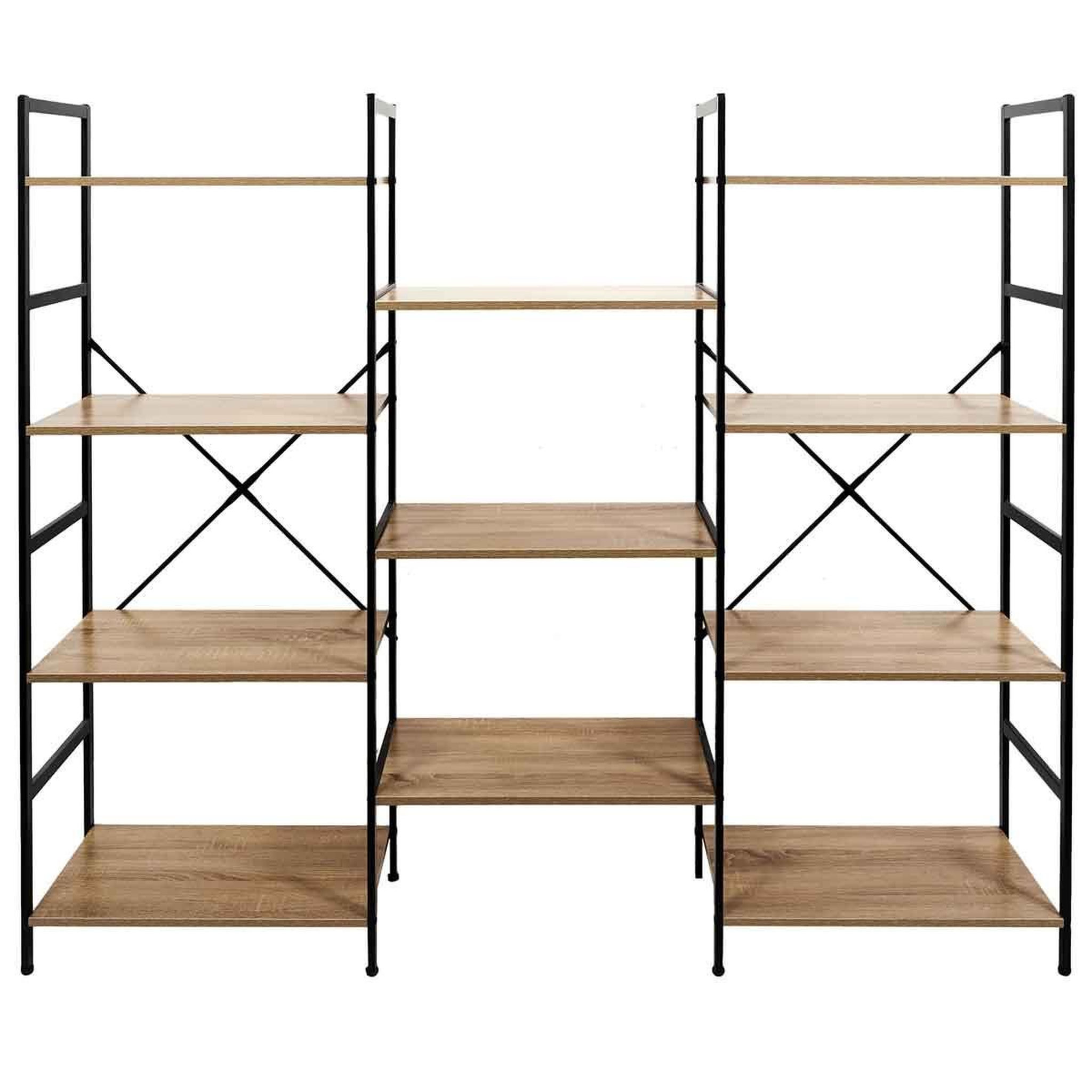 Voir la diapositive 1 : Paris Prix Étagère bibliothèque  industrielle  172cm naturel