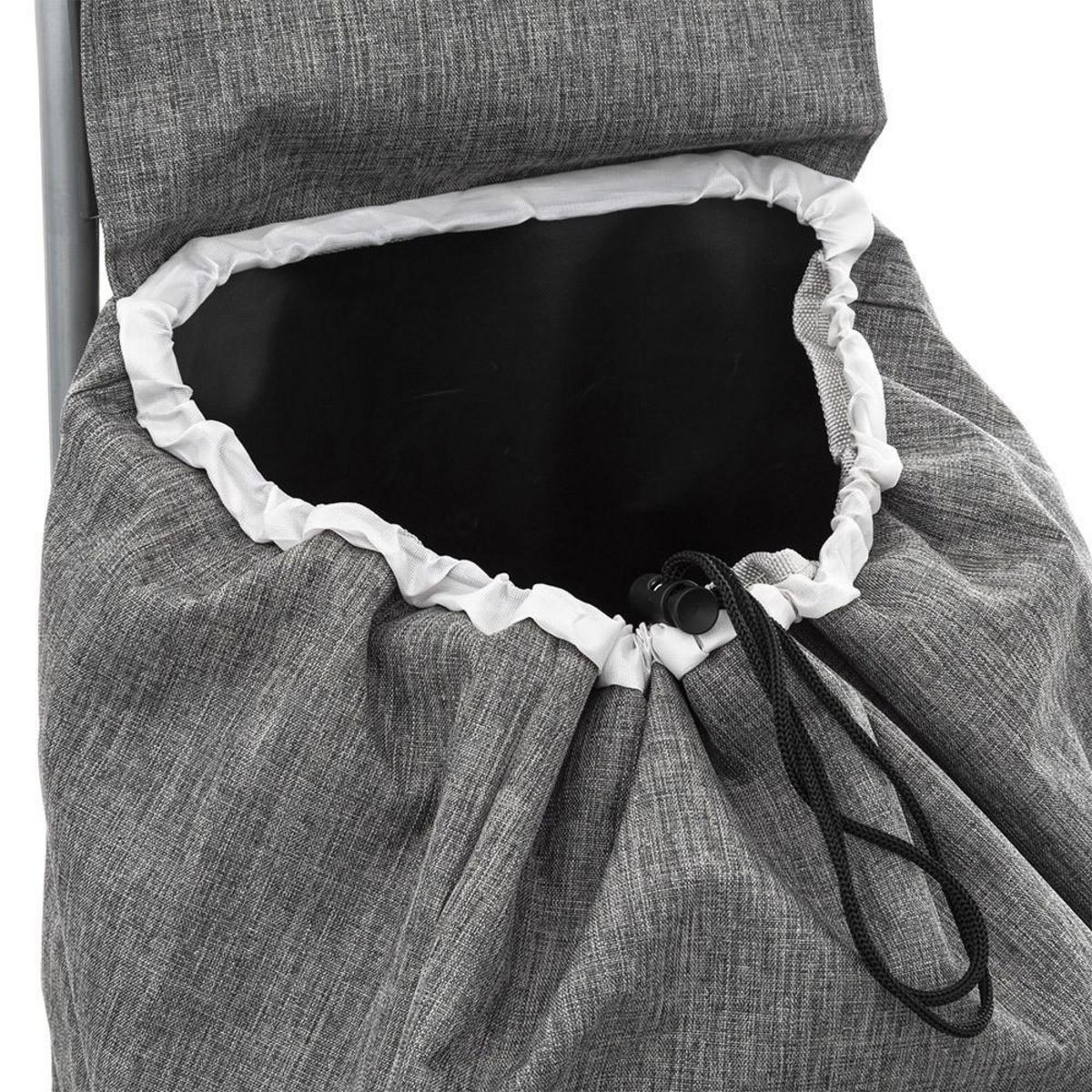 ATMOSPHERA Chariot de shopping 6 roues métal nomade gris