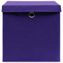 Voir la diapositive 4 : VIDAXL Boîtes de rangement et couvercles 4 pcs Violet 32x32x32cm Tissu