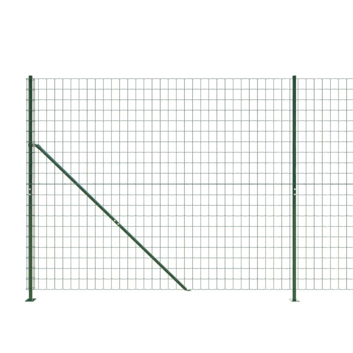 VIDAXL Cloture en treillis metallique avec bride vert 1,8x25 m