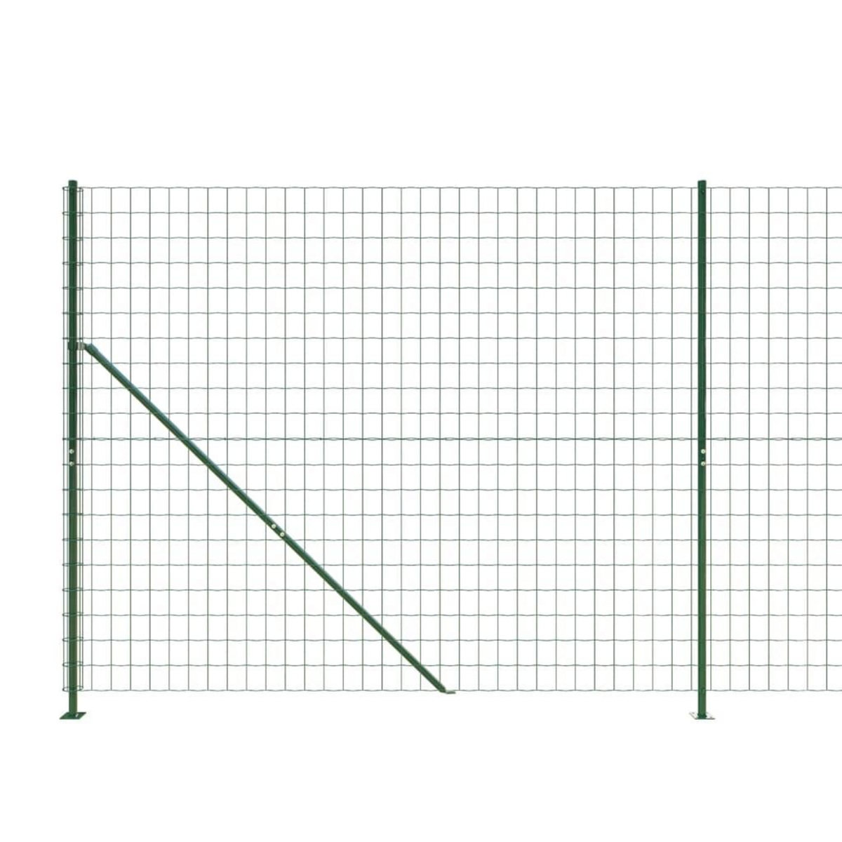 VIDAXL Cloture en treillis metallique avec bride vert 1,8x25 m