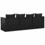 Voir la diapositive 5 : VIDAXL Lit de salon d'exterieur avec coussins Noir Resine tressee