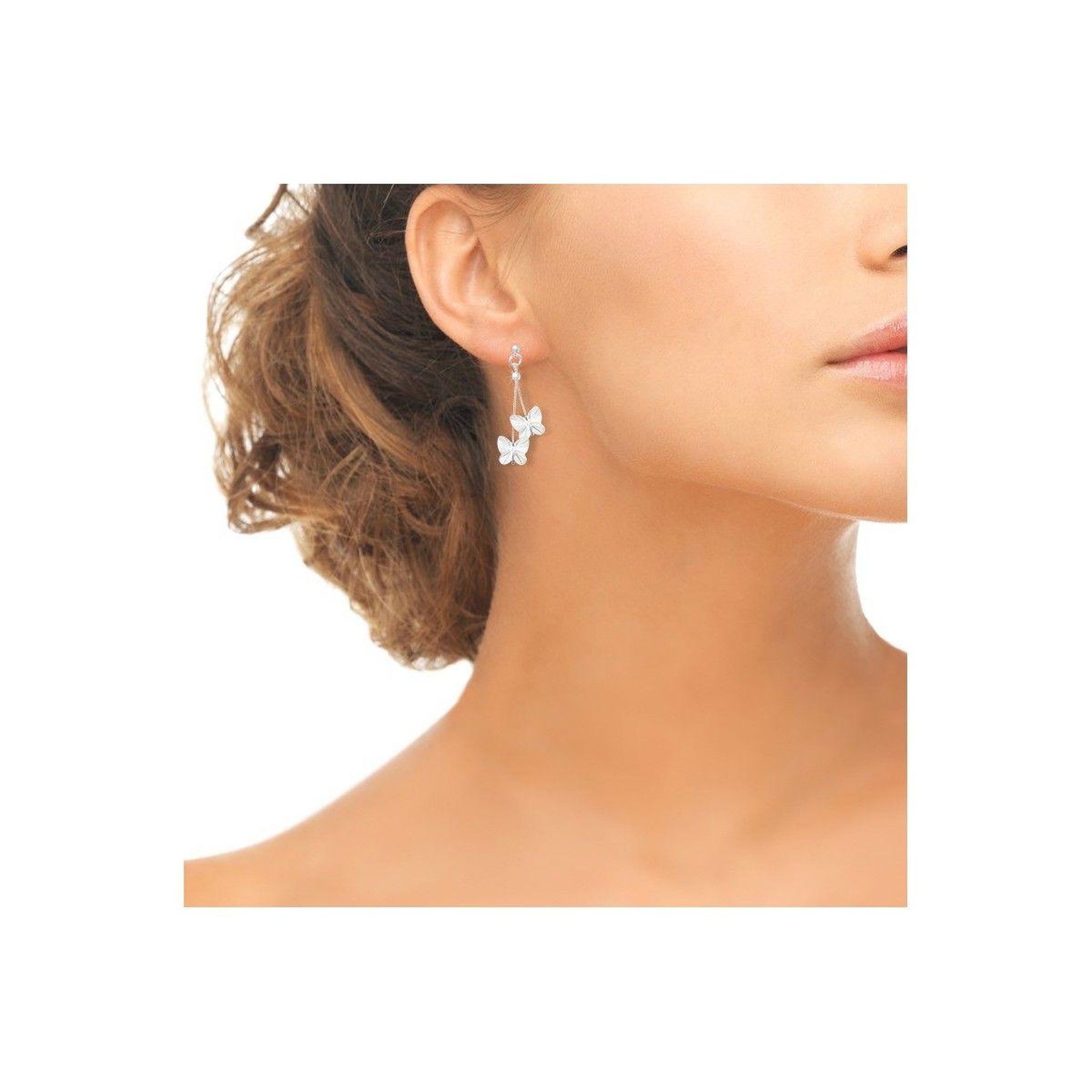 Voir la diapositive 2 : SC CRYSTAL Boucles d'oreilles SC Crystal papillons ornées de Cristaux scintillants