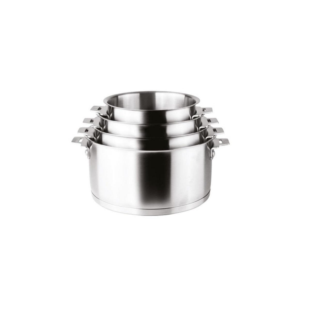 Lacor Set 3 casseroles inox 16 / 18 / 20 cm + poignée - 56610