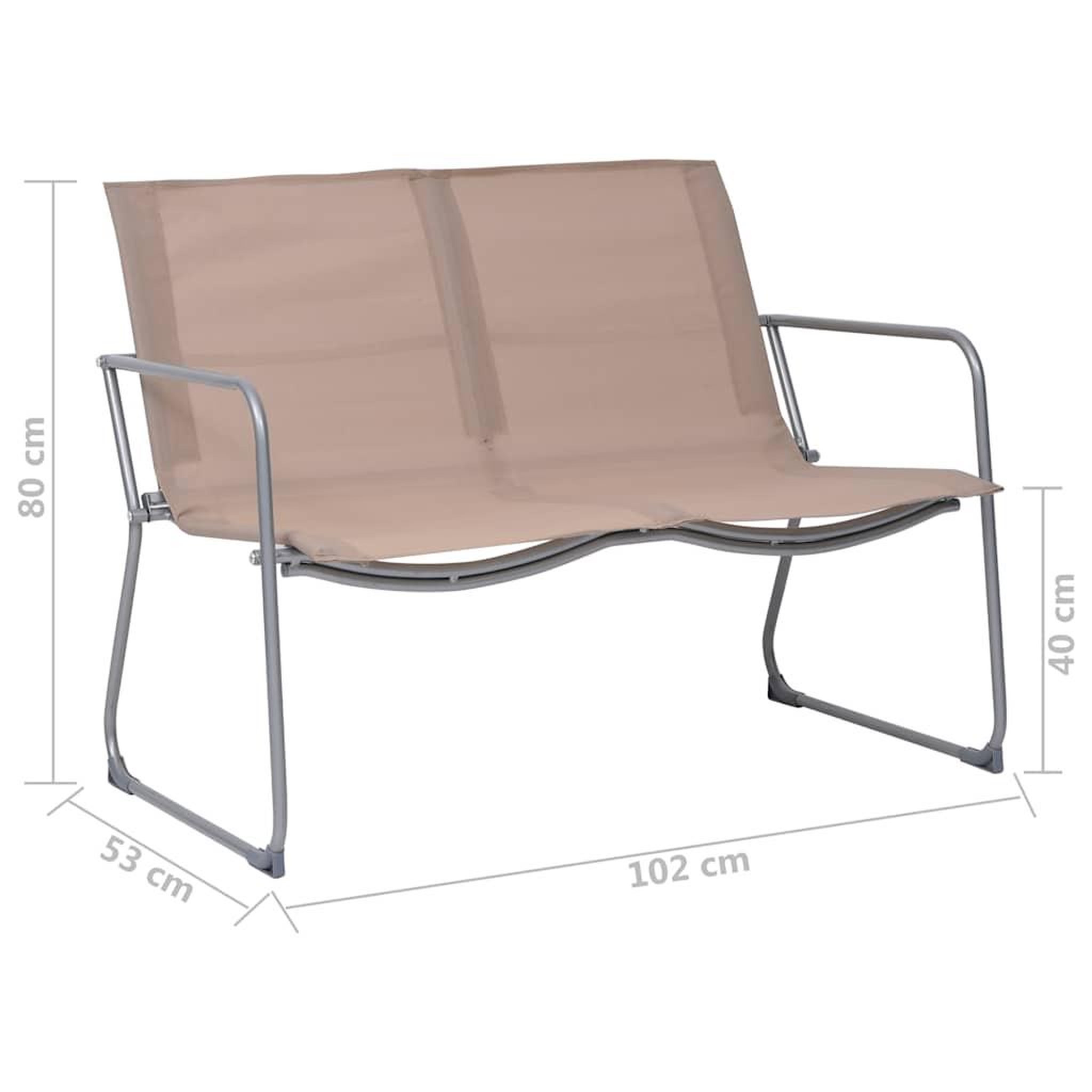 Voir la diapositive 3 : VIDAXL Salon de jardin 4 pcs Tissu et acier Taupe