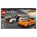 LEGO Speed Champions 76918 - McLaren Solus GT et McLaren F1 LM, Jouet de Contruction Voiture de Course, Kit de Maquette Hypercar