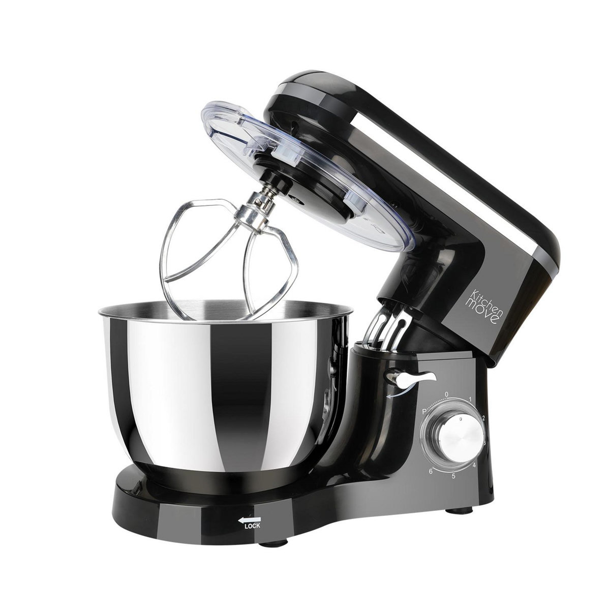 Kitchen move Robot pâtissier multifonctions 5.5l 1500w noir - bat-1519 black