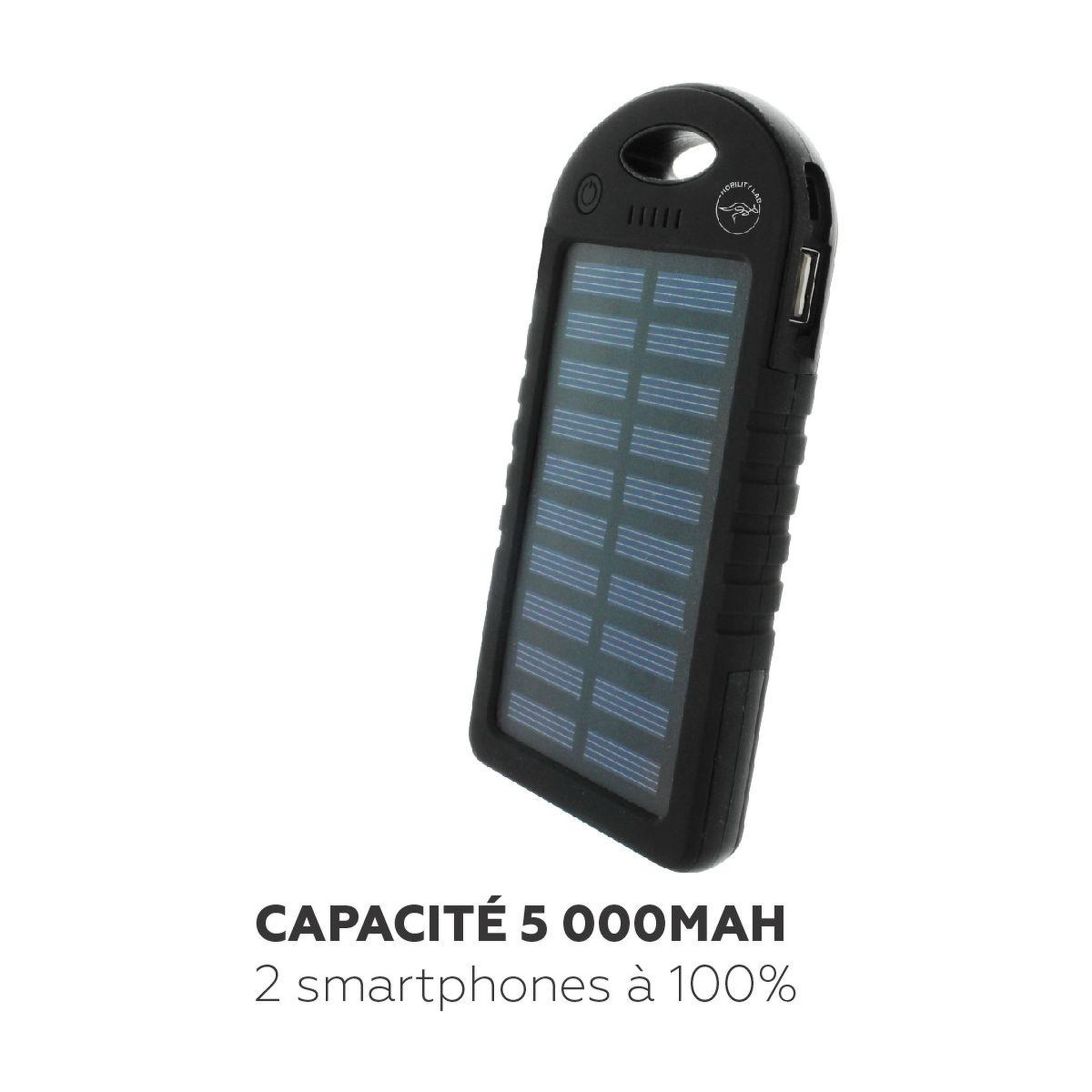Voir la diapositive 2 : Mobility Lab Batterie nomade solaire 5000 mah noir