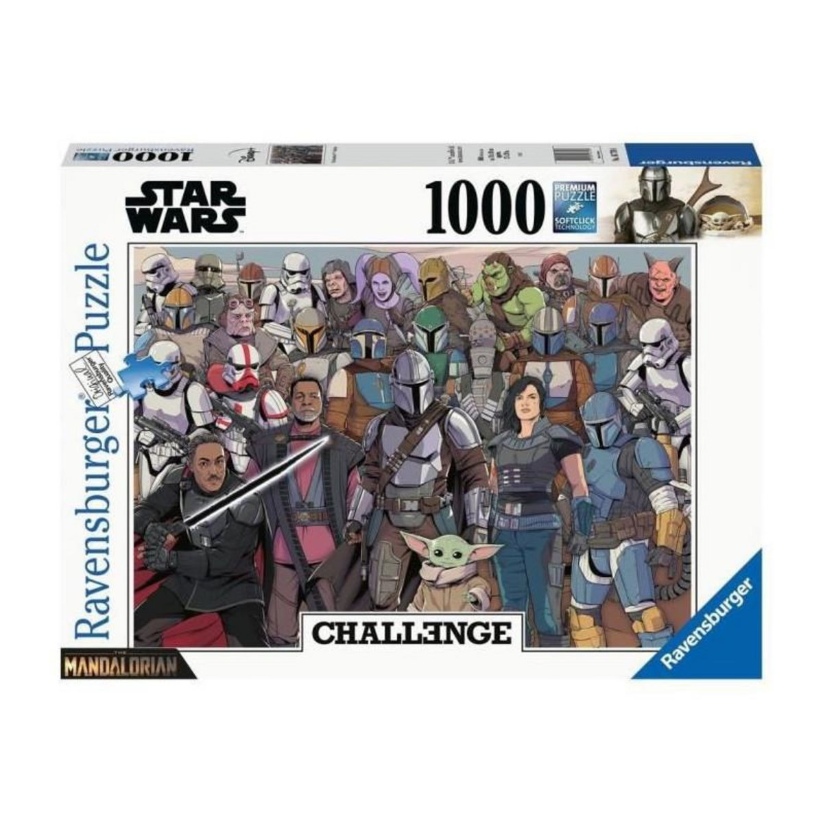 RAVENSBURGER STAR WARS Puzzle 1000 pieces - Baby Yoda - Ravensburger - Puzzle adultes - Collection Challenge Puzzle - Des 14 ans