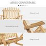 Voir la diapositive 4 : OUTSUNNY Fauteuil de jardin Adirondack à bascule 2 places rocking chair style néo-rétro assise dossier ergonomique bois naturel de pin