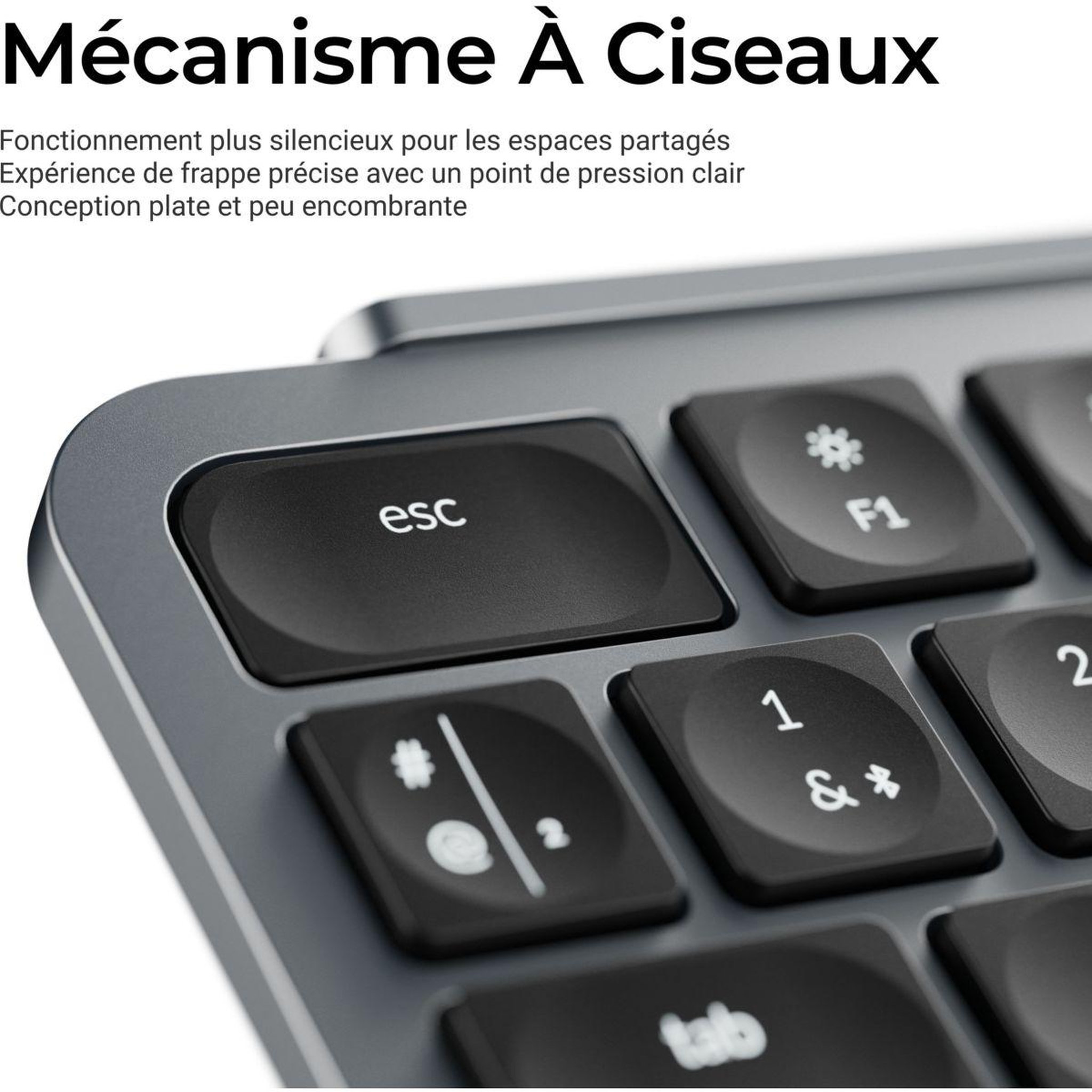 Voir la diapositive 2 : KEYCHRON Clavier gamer sans fil B1 Pro Ultra-Slim Wireless