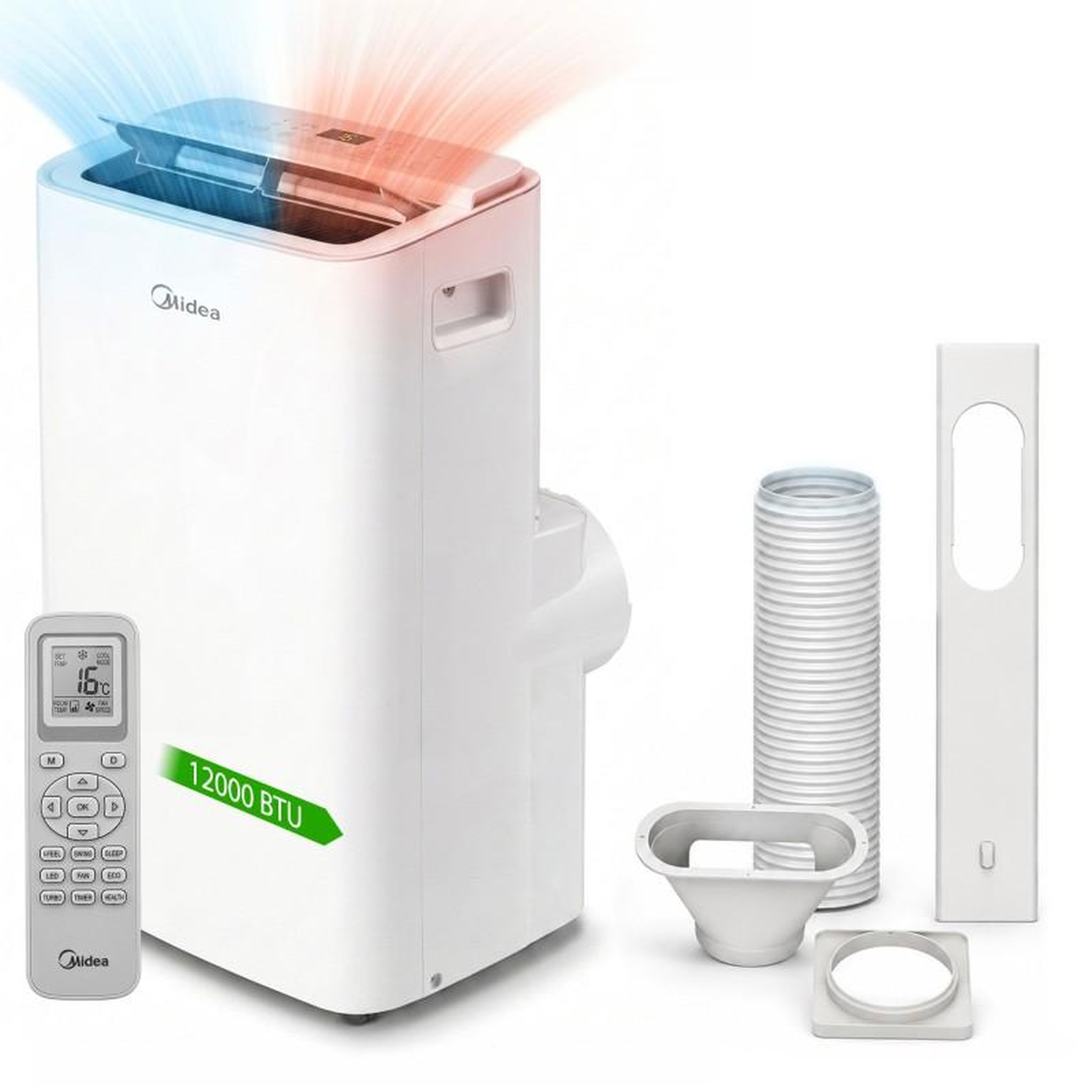 Midea - climatiseur portable réversible 12 000 btu - chauffage & climatisation