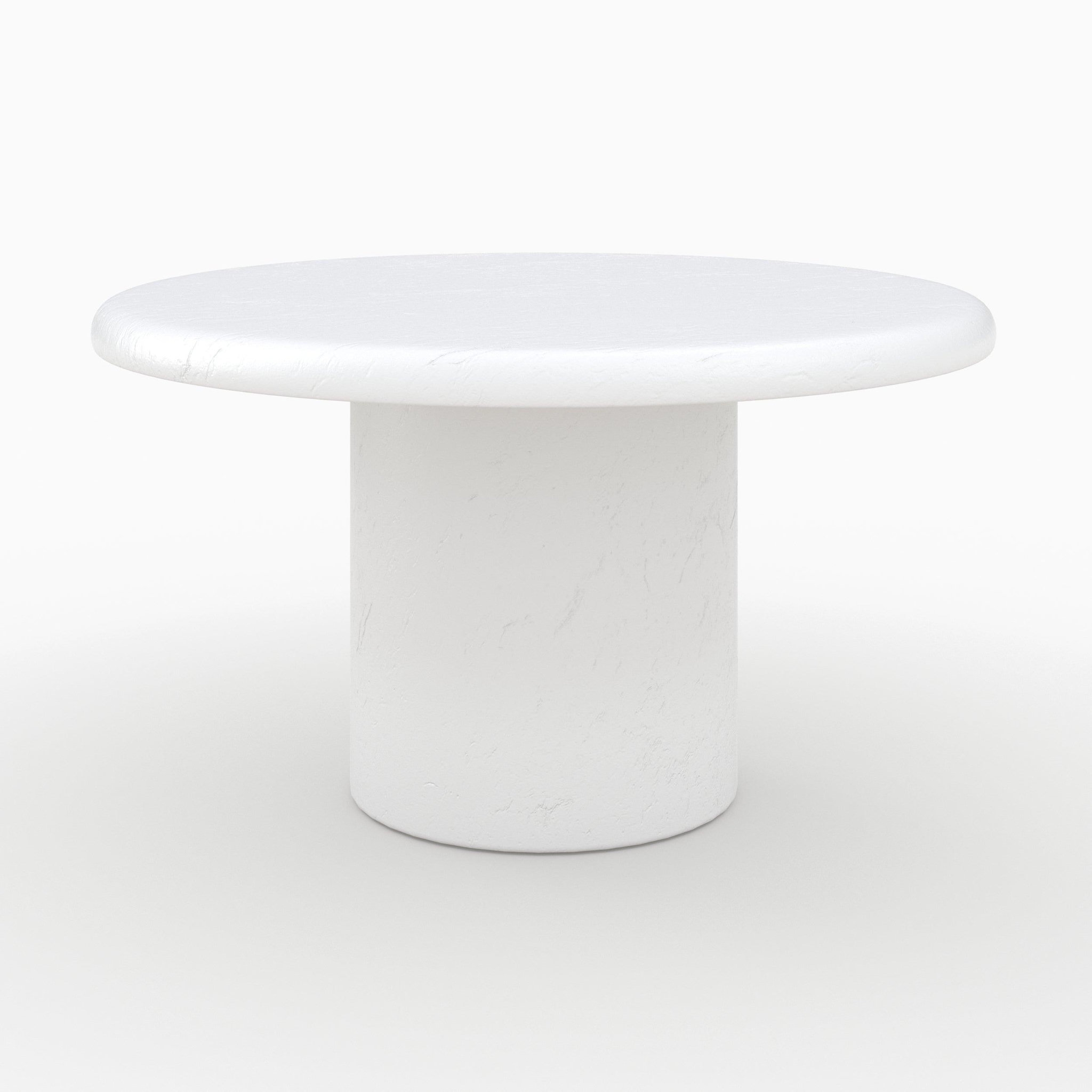 MAISON PAVANE Table basse ronde en béton blanc cassé-lulli
