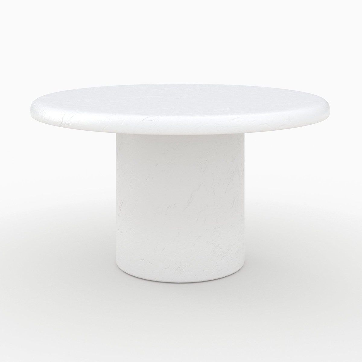 Rendez vous déco Table basse ronde en béton blanc cassé-Lulli