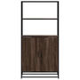 Voir la diapositive 4 : VIDAXL Buffet haut chene marron 68x35x139 cm bois d'ingenierie metal