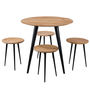Voir la diapositive 6 : MAISON PAVANE Table ronde 2 personnes en acacia et pieds en métal  D80 cm-Modasa