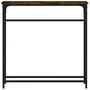 Voir la diapositive 4 : VIDAXL Table console chêne fumé 75x19,5x75 cm bois d ingénierie