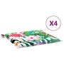 Voir la diapositive 2 : VIDAXL Coussins de chaise de jardin lot de 4 multicolore 50x50x3 cm