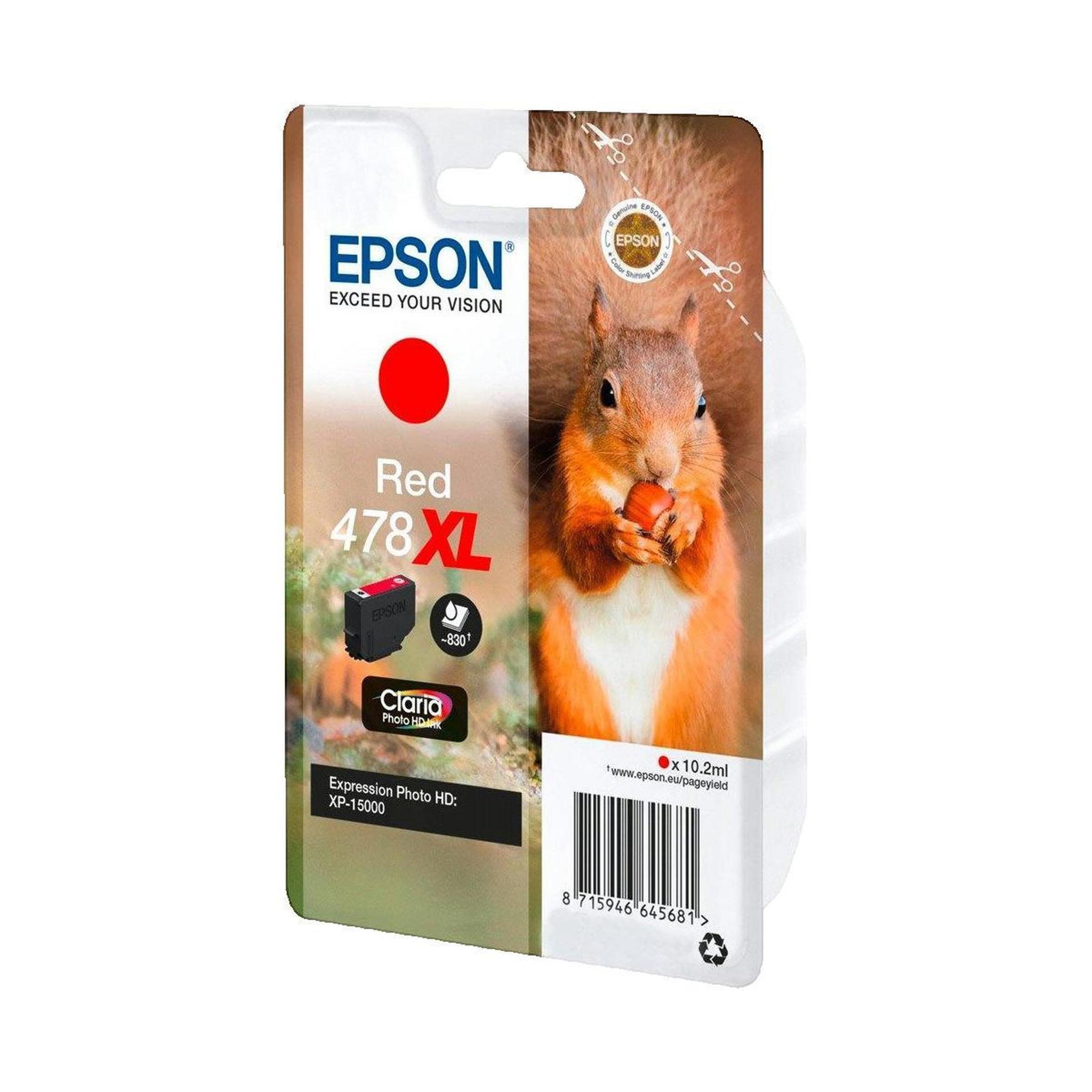 Voir la diapositive 2 : Epson Cartouche d'encre Epson Claria Photo HD Rouge