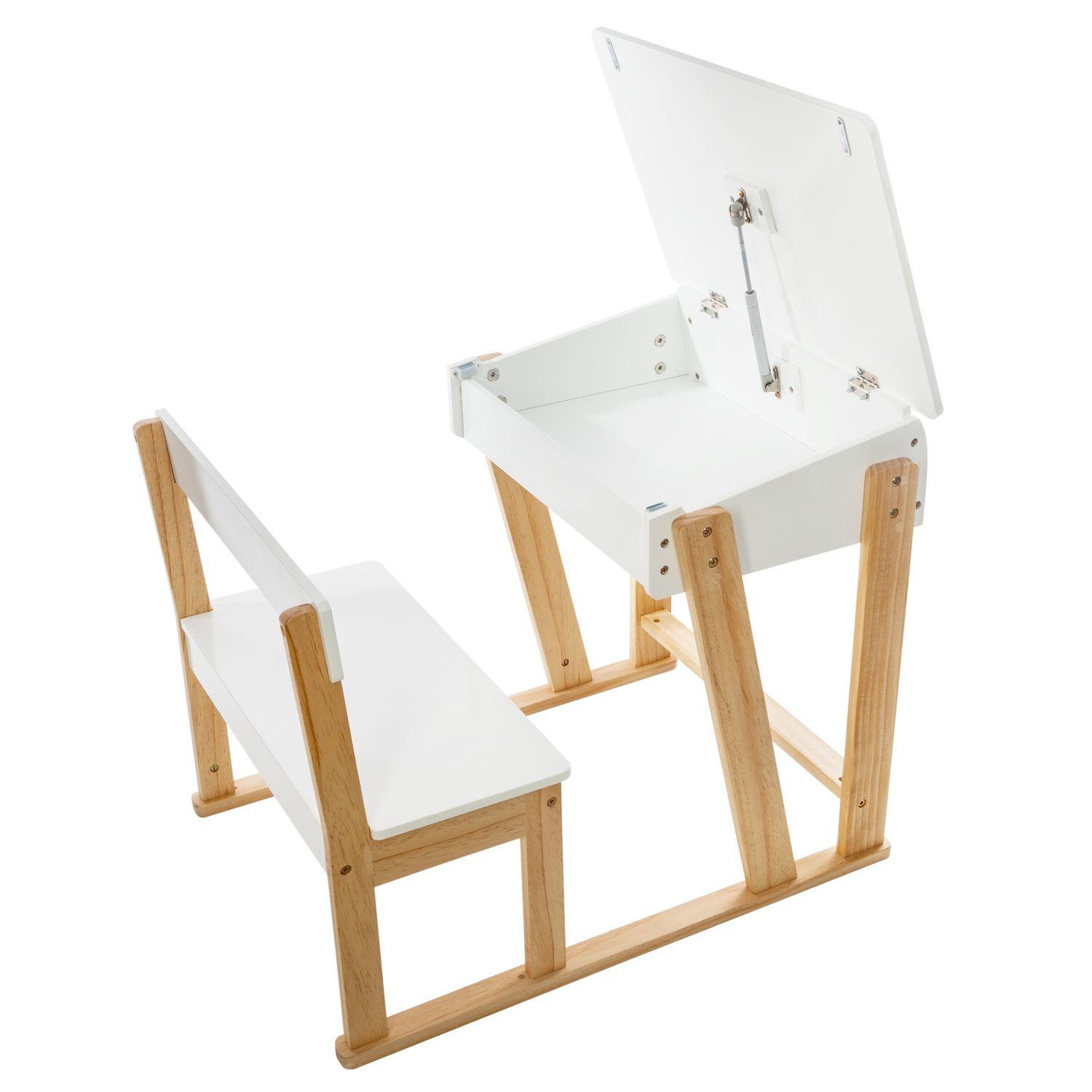 Voir la diapositive 2 : Atmosphera Kids Bureau pupitre enfant douceur - l. 58 x h. 63 cm - blanc