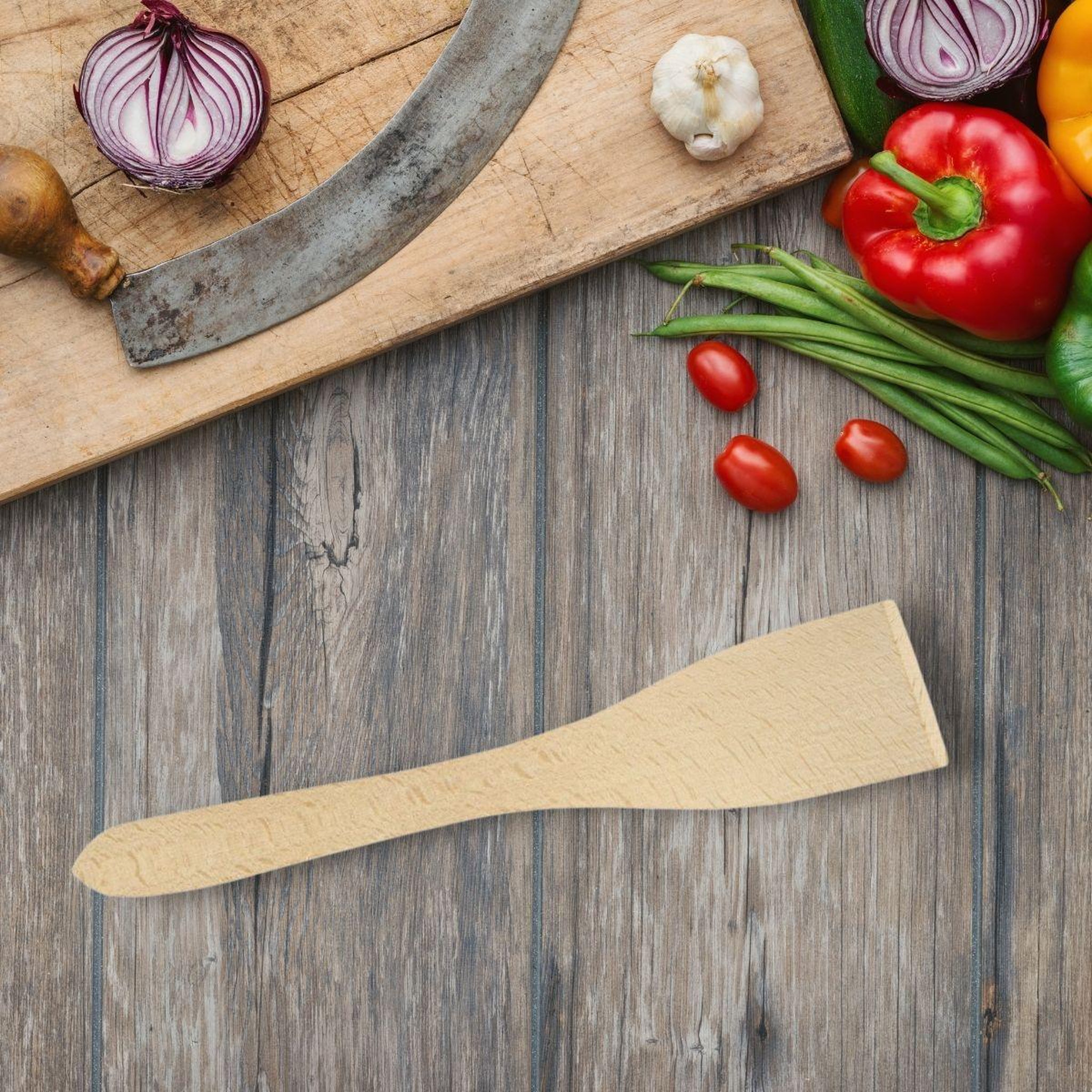 Voir la diapositive 2 : Fackelmann Set de 2 ustensiles de cuisine spatule en bois et spatule fackelmann boisselerie