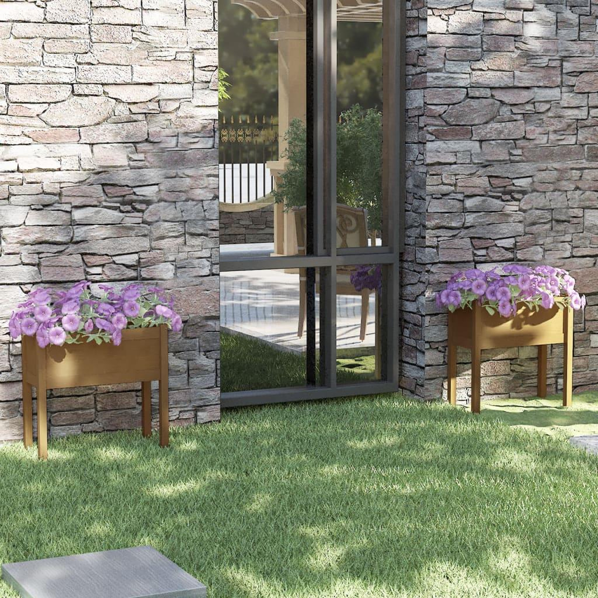 Voir la diapositive 1 : VIDAXL Jardinieres 2 pcs Marron miel 70x31x70 cm Bois de pin massif