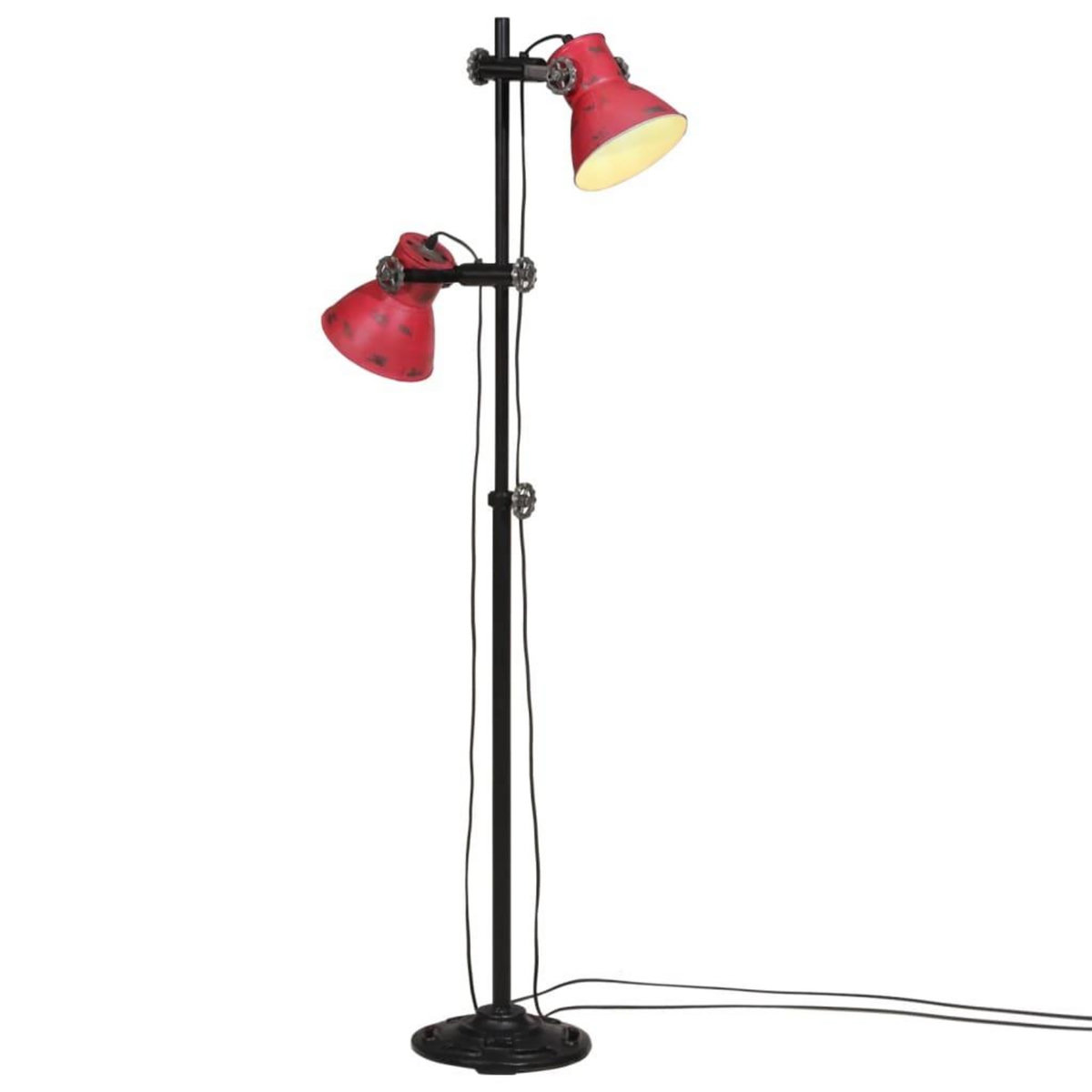 VIDAXL Lampadaire 25 W rouge delave 25x25x90/160 cm E27