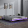 Voir la diapositive 1 : VIDAXL Cadre de lit a LED sans matelas 150x200 cm bois massif