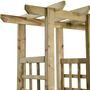 Voir la diapositive 5 : VIDAXL Pergola de jardin avec banc et jardinieres Bois de pin impregne
