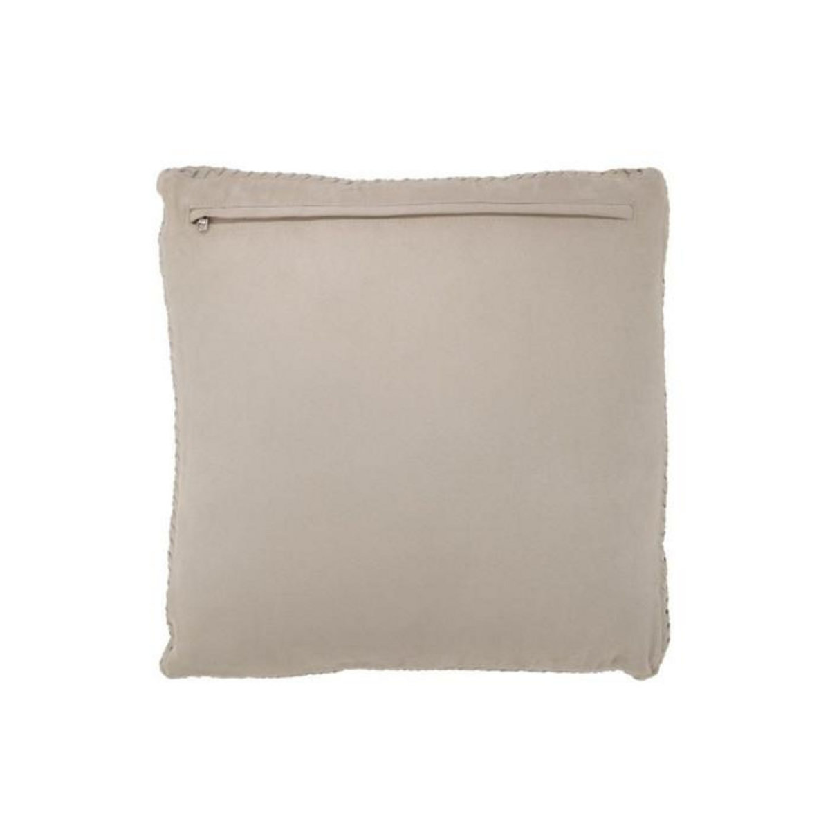Paris Prix Coussin Tissé en Cuir  Coleman  45x45cm Gris