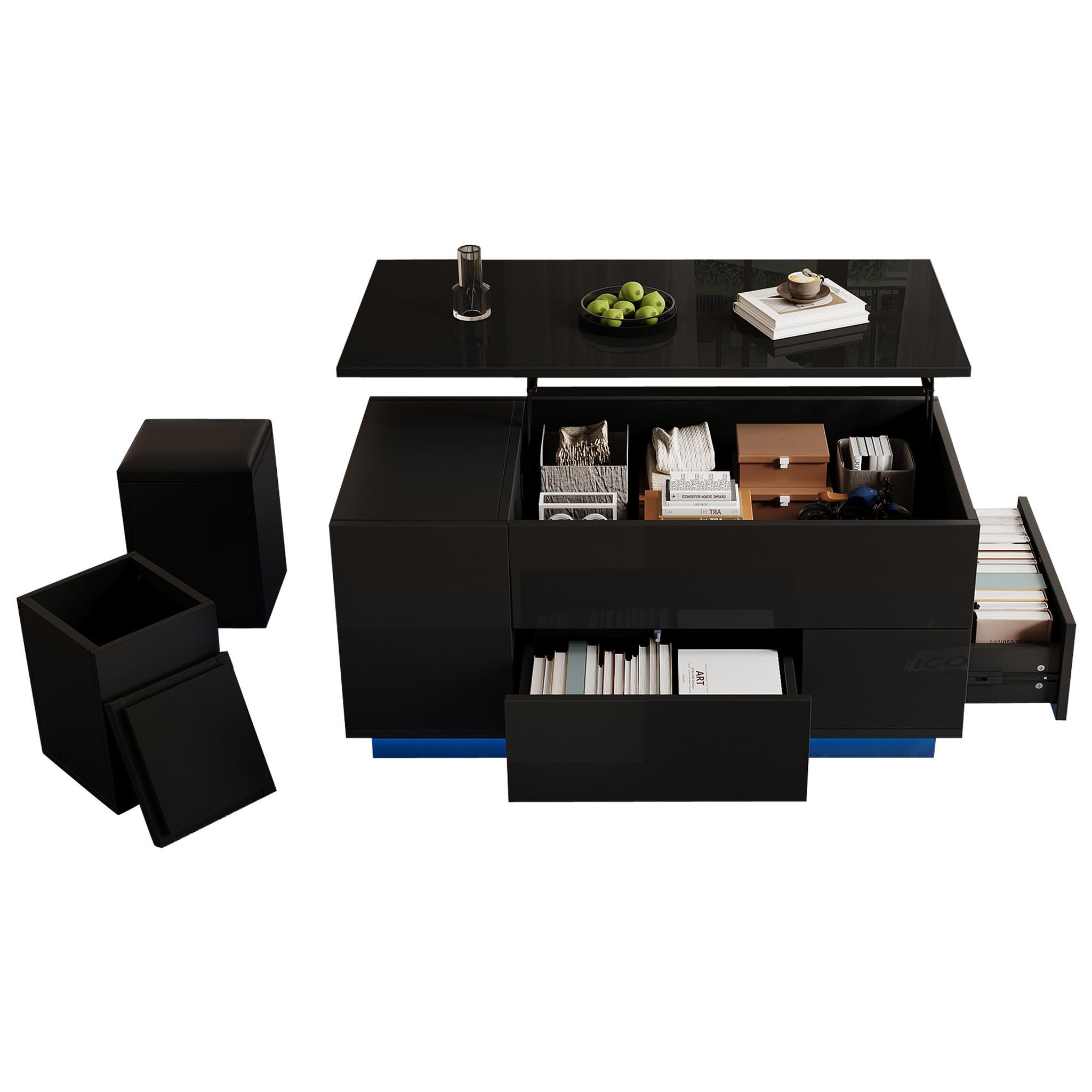 MERAX Table basse. Coloris disponibles : Blanc