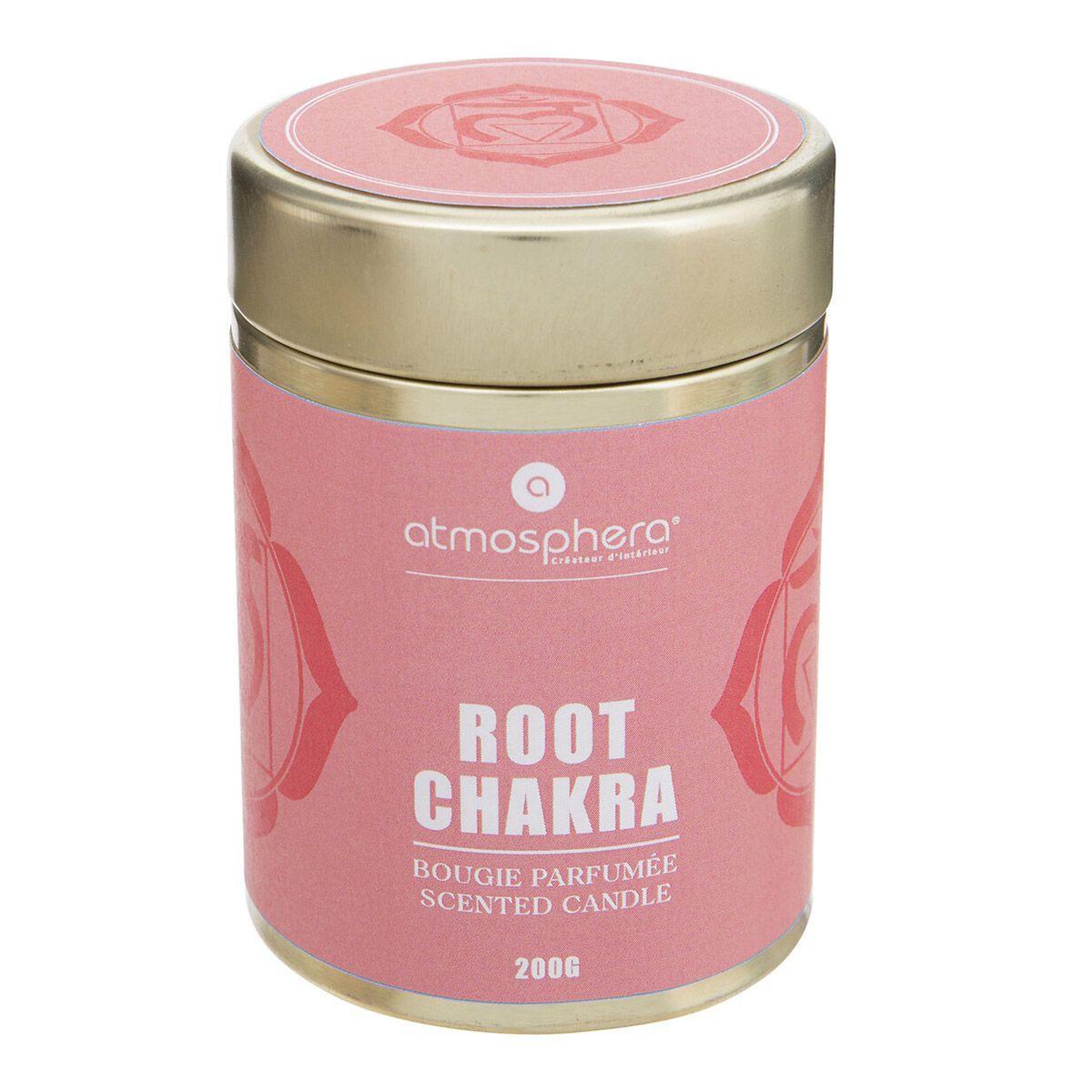 Voir la diapositive 1 : ATMOSPHERA Bougie parfumée  chakra  200g rouge racine