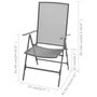Voir la diapositive 6 : VIDAXL Chaises empilables de jardin lot de 2 Acier Gris