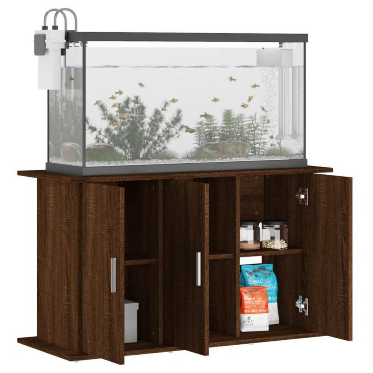 VIDAXL Support d aquarium chêne marron 101x41x58 cm bois d ingénierie