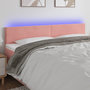 Voir la diapositive 1 : VIDAXL Tete de lit a LED Rose 200x5x78/88 cm Velours