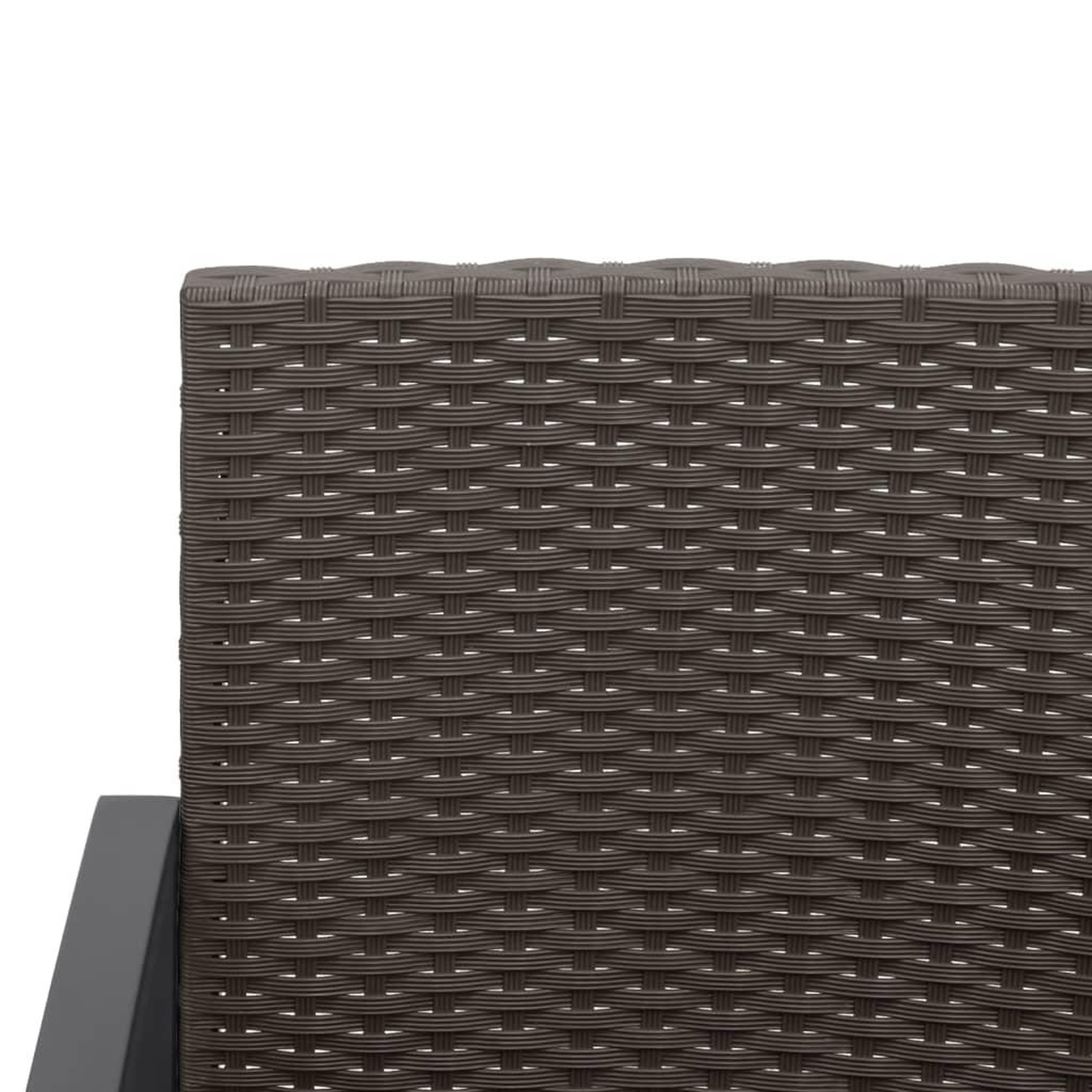 Voir la diapositive 5 : VIDAXL Ensemble a manger de jardin 5 pcs et coussins marron rotin PP
