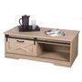 Voir la diapositive 2 : DIVERS Table basse New York 1 porte coulissante - Marron