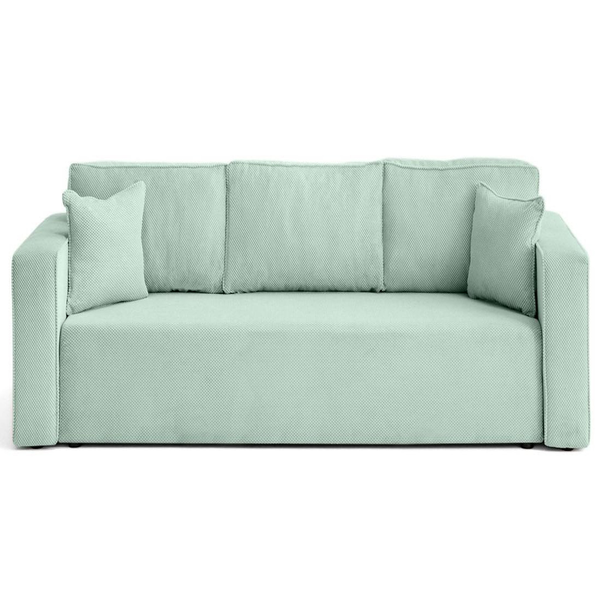 Voir la diapositive 1 : BEST MOBILIER Topaze - canapé droit 3 places convertible avec coffre en velours texturé