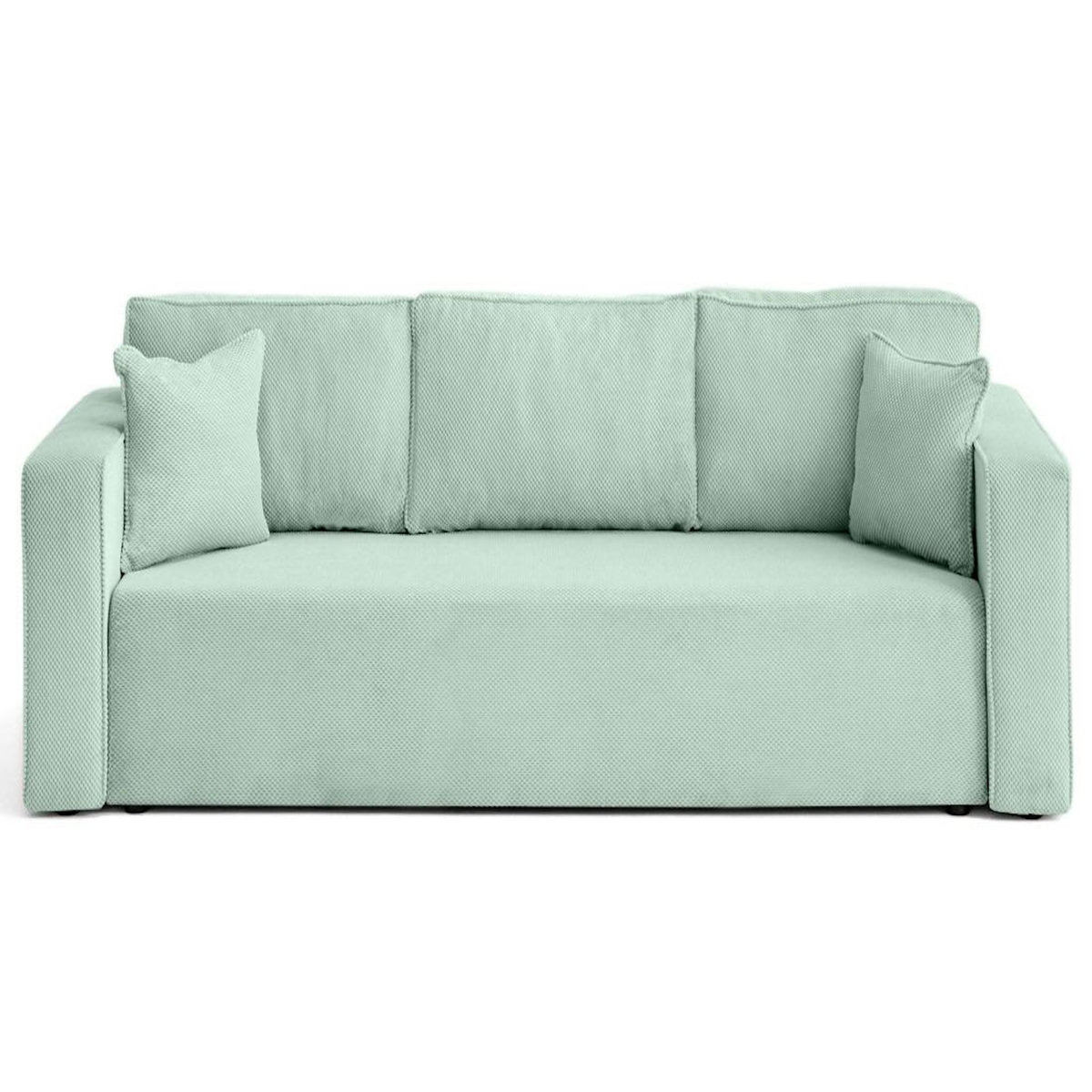 BEST MOBILIER Topaze - canapé droit 3 places convertible avec coffre en velours texturé