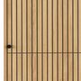 Voir la diapositive 6 : TOILINUX Armoire 2 portes et 2 étagères effet tasseaux BAÏKAL - Beige