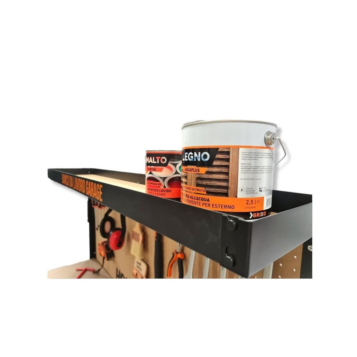 BRIXO Etabli de garage avec tiroir Panneau perforé et étagère L120 xP60 x H150 cm Charge max 230 kg