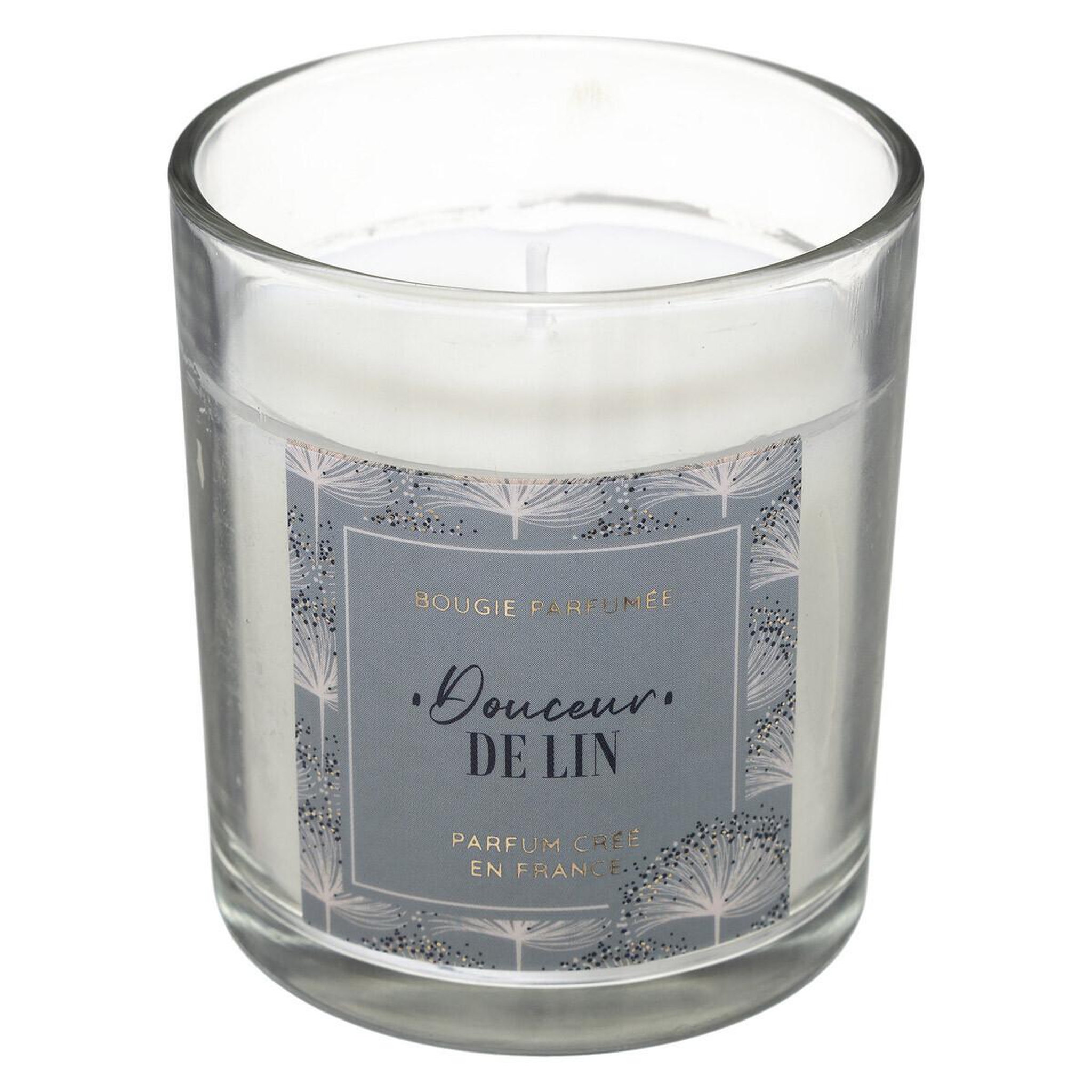 Voir la diapositive 2 : COMPTOIR DE LA BOUGIE Bougie parfumée cloche  loli  130g douceur de lin