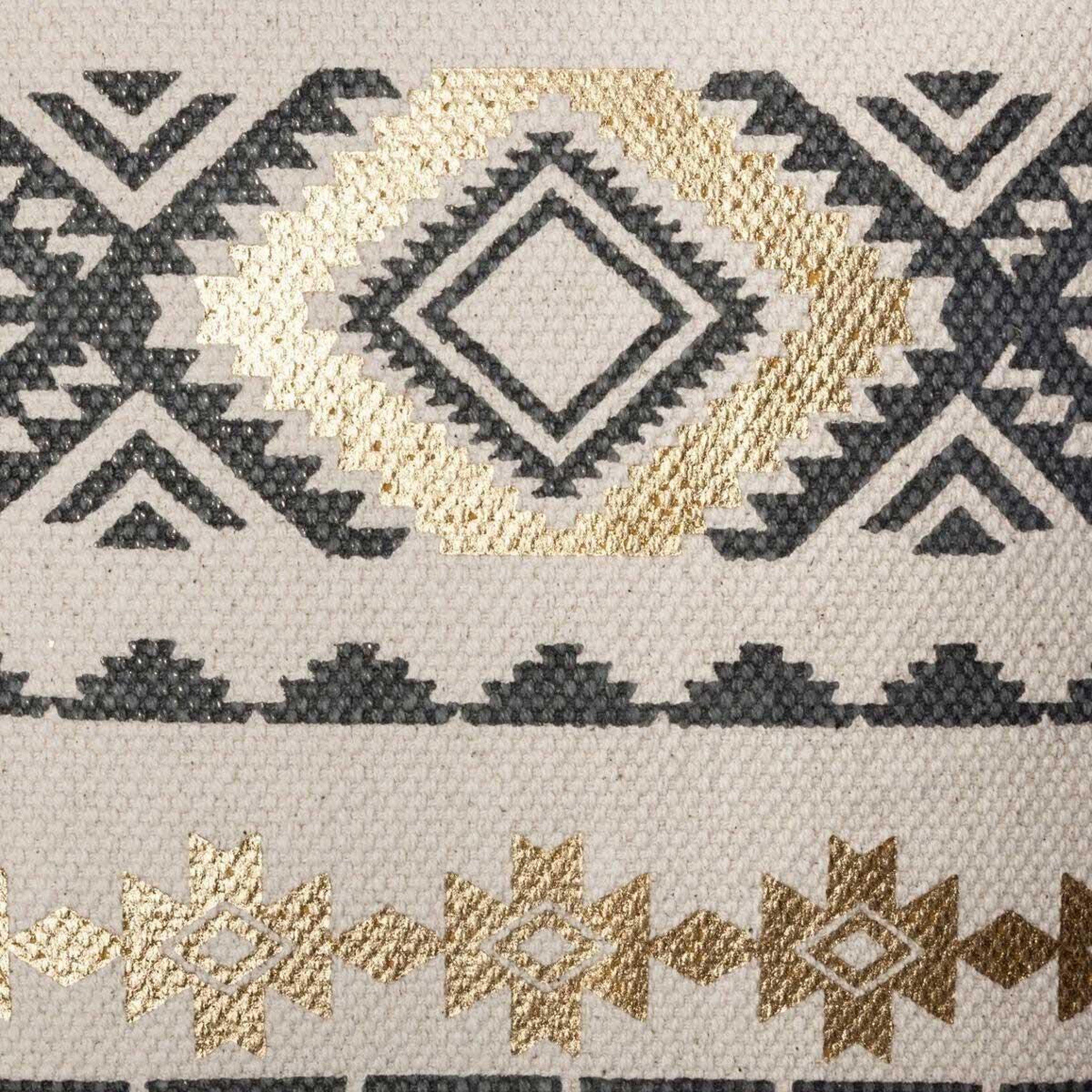 Voir la diapositive 4 : ATMOSPHERA Housse de coussin  etnik gold  40x40cm gris